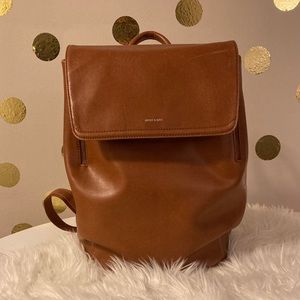 Matt & Nat Fabi brown vegan leather backpack